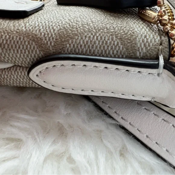Coach Beige Signature Canvas Crossbody with Chalk Trim - Picture 6 of 12
